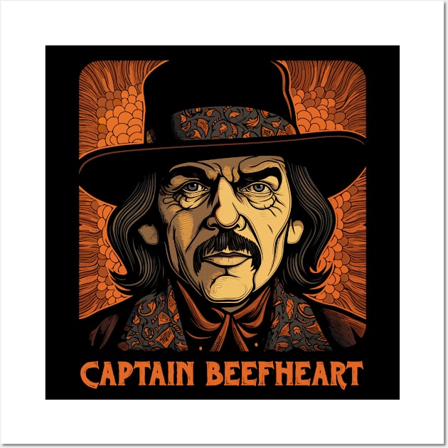 Captain Beefheart  - Retro Original Fan Art Wall Art by DankFutura